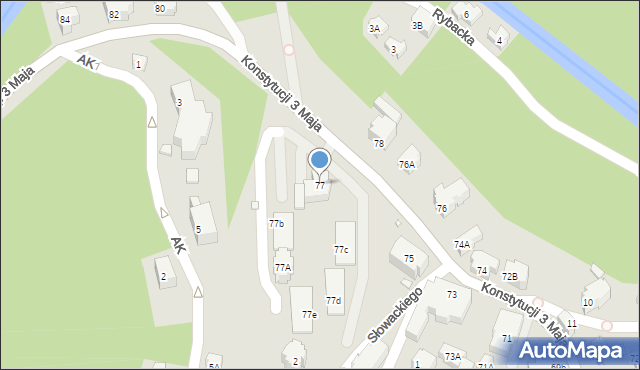 Karpacz, Konstytucji 3 Maja, 77, mapa Karpacz