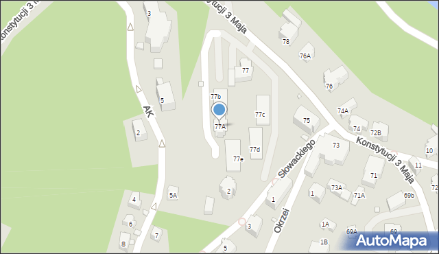 Karpacz, Konstytucji 3 Maja, 77A, mapa Karpacz