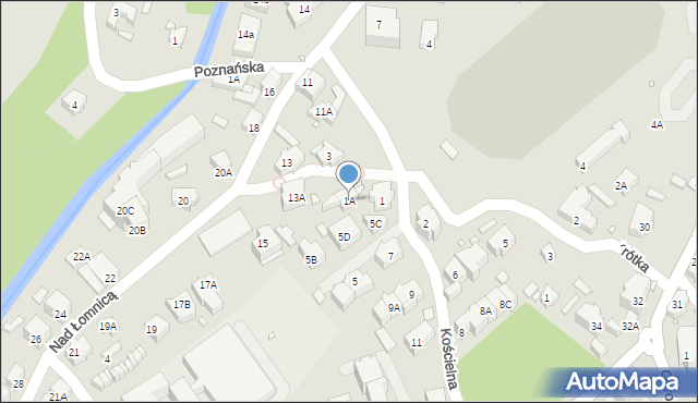 Karpacz, Kościelna, 1A, mapa Karpacz