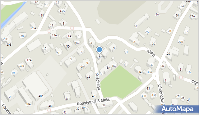 Karpacz, Kościelna, 6, mapa Karpacz