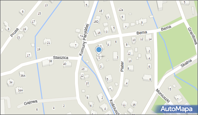 Karpacz, Kościuszki Tadeusza, gen., 1, mapa Karpacz