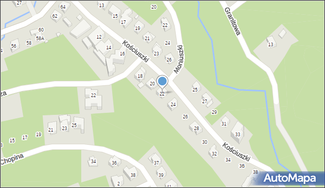 Karpacz, Kościuszki Tadeusza, gen., 22, mapa Karpacz