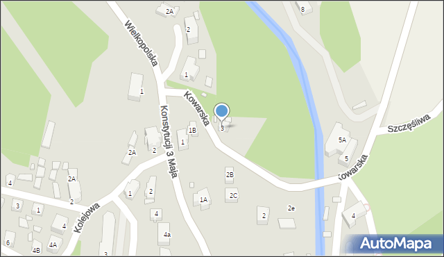 Karpacz, Kowarska, 3, mapa Karpacz