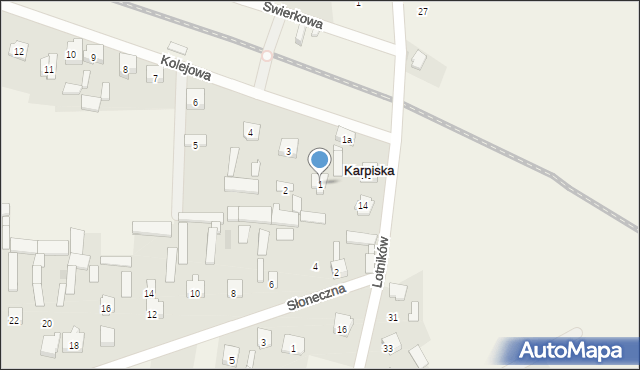 Karpiska, Kolejowa, 1, mapa Karpiska