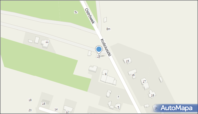 Karsznice, Kościuszki Tadeusza, gen., 13, mapa Karsznice