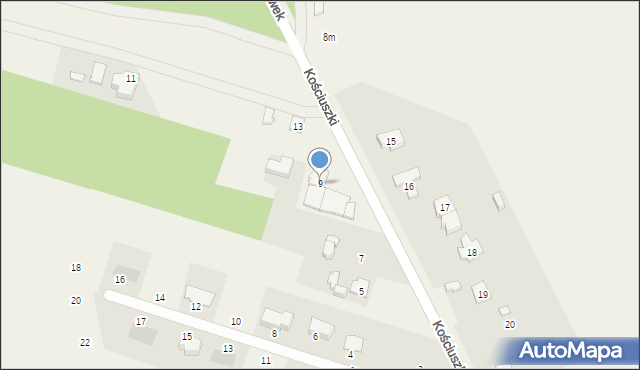 Karsznice, Kościuszki Tadeusza, gen., 9, mapa Karsznice