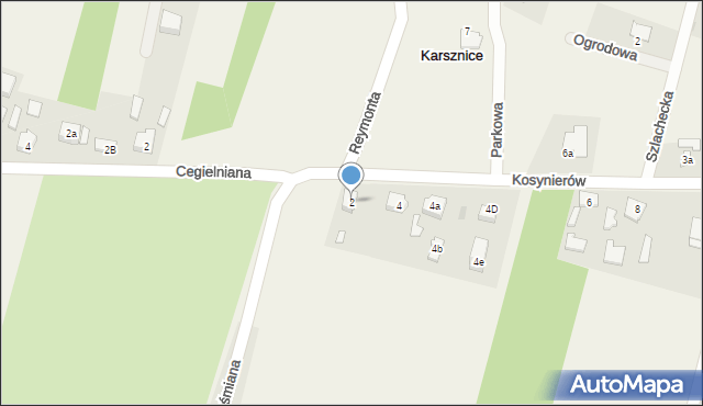 Karsznice, Kosynierów, 2, mapa Karsznice