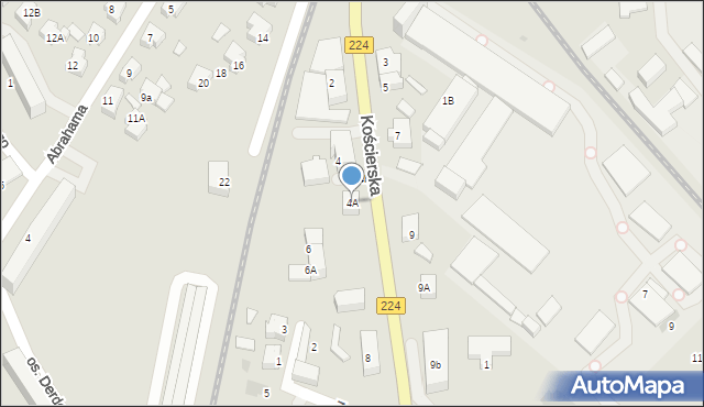 Kartuzy, Kościerska, 4A, mapa Kartuzy