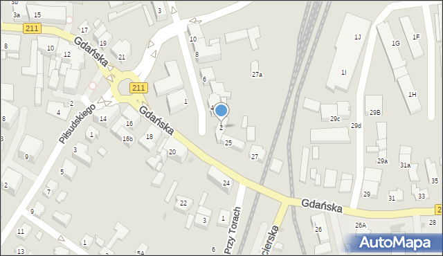 Kartuzy, Kościuszki Tadeusza, gen., 2, mapa Kartuzy