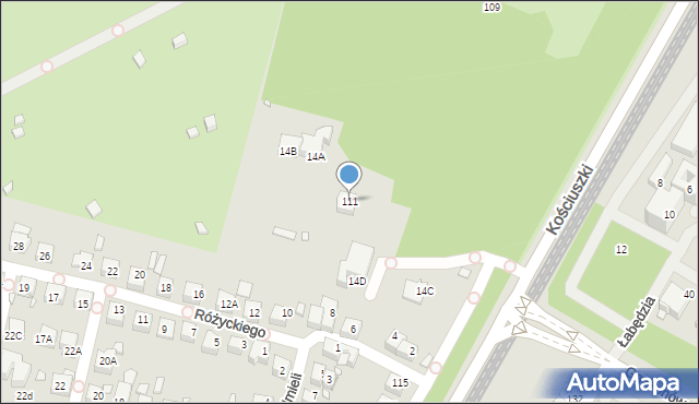 Katowice, Kościuszki Tadeusza, gen., 111, mapa Katowic