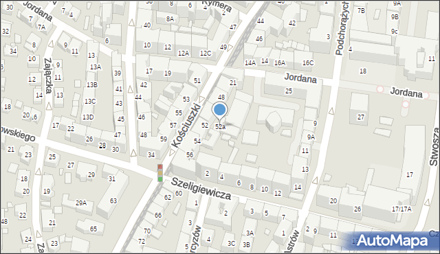 Katowice, Kościuszki Tadeusza, gen., 52a, mapa Katowic