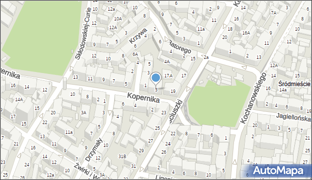 Katowice, Kopernika Mikołaja, 3, mapa Katowic