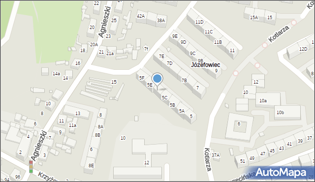 Katowice, Kotlarza Tomasza, 5D, mapa Katowic