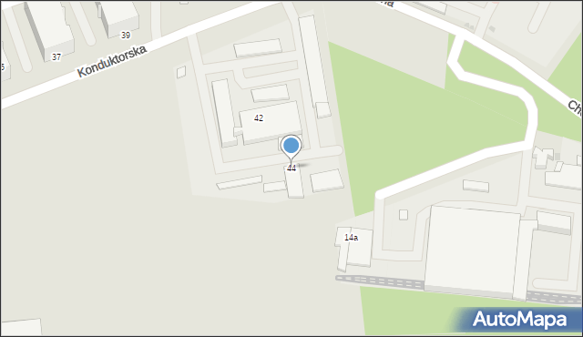 Katowice, Konduktorska, 44, mapa Katowic