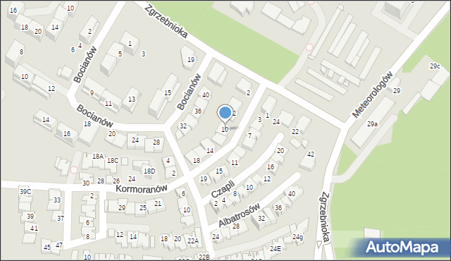 Katowice, Kormoranów, 10, mapa Katowic