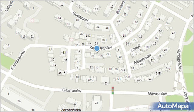 Katowice, Kormoranów, 27, mapa Katowic