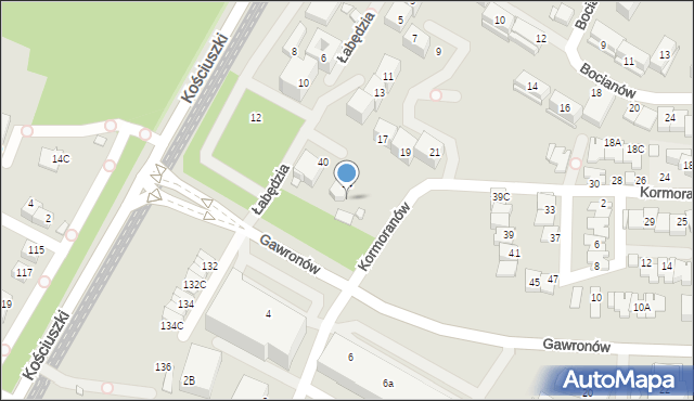 Katowice, Kormoranów, 38, mapa Katowic