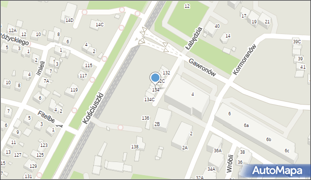 Katowice, Kościuszki Tadeusza, gen., 134, mapa Katowic