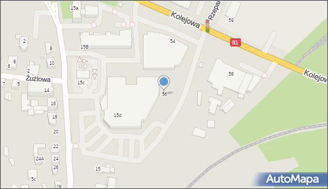 Katowice, Kolejowa, 56, mapa Katowic