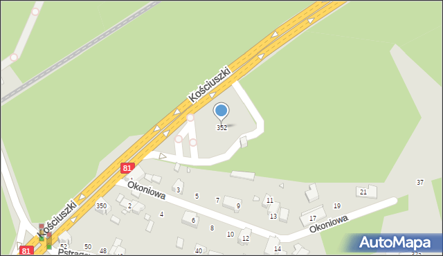 Katowice, Kościuszki Tadeusza, gen., 352, mapa Katowic
