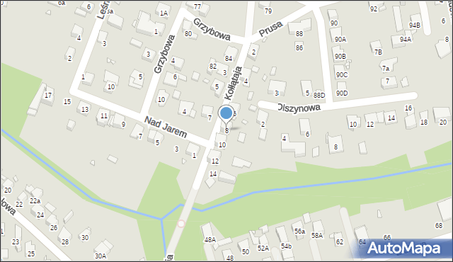 Katowice, Kołłątaja Hugo, 8, mapa Katowic