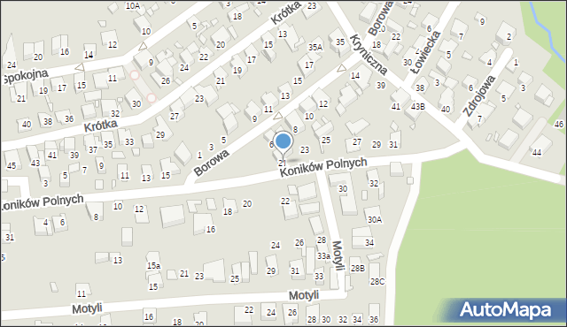 Katowice, Koników Polnych, 21, mapa Katowic