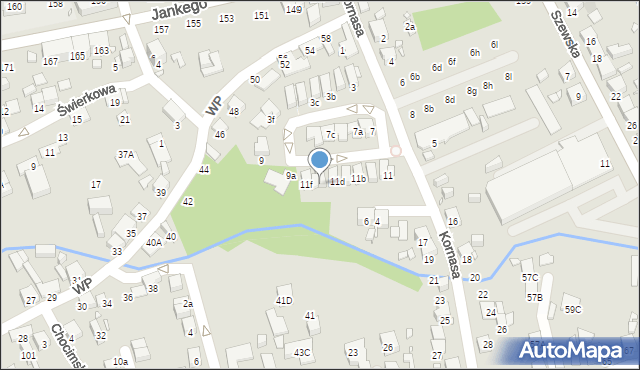 Katowice, Kornasa Karola, 11e, mapa Katowic