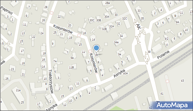 Katowice, Kosynierów, 10, mapa Katowic