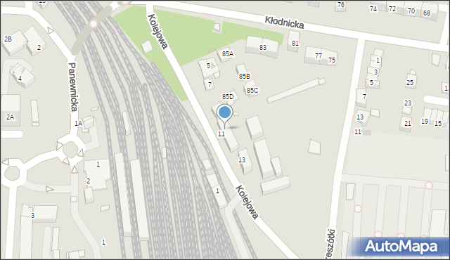 Katowice, Kolejowa, 9, mapa Katowic