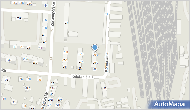 Katowice, Kołobrzeska, 29B, mapa Katowic