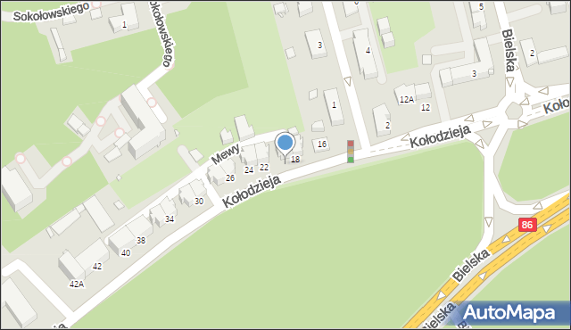 Katowice, Kołodzieja Pawła, 20, mapa Katowic