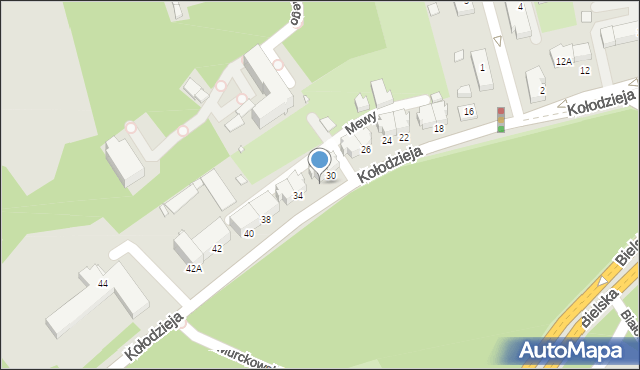 Katowice, Kołodzieja Pawła, 32, mapa Katowic