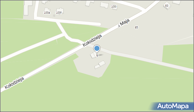 Katowice, Kołodzieja Pawła, 5, mapa Katowic