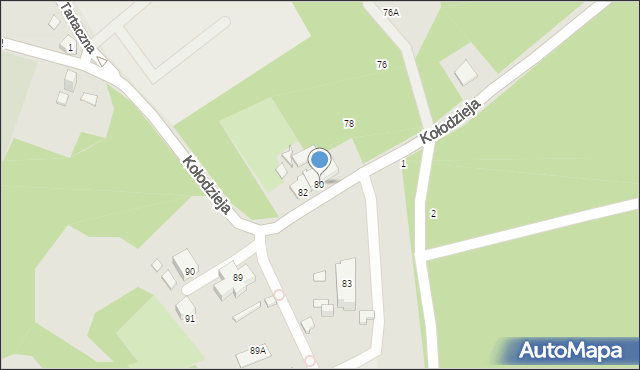 Katowice, Kołodzieja Pawła, 80, mapa Katowic