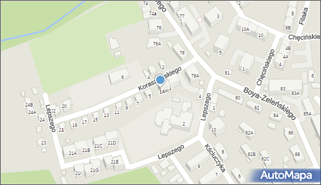 Katowice, Koraszewskiego Jacka, 3, mapa Katowic