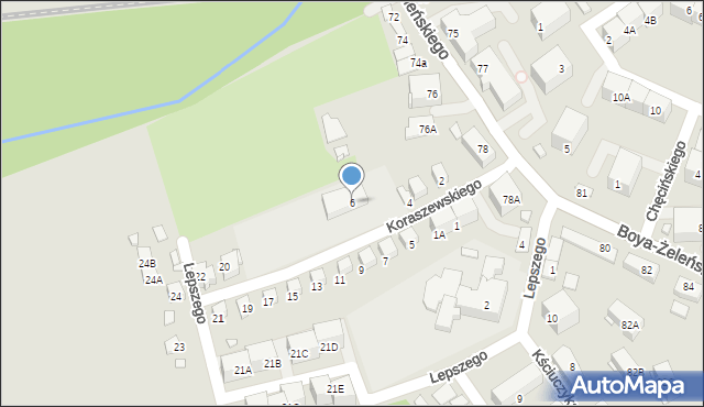 Katowice, Koraszewskiego Jacka, 6, mapa Katowic