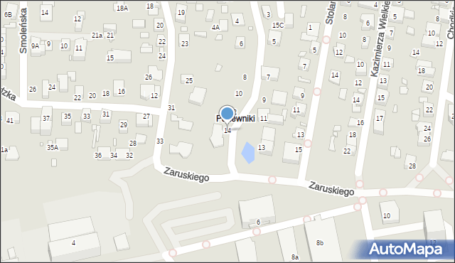Katowice, Kokociniec, 14, mapa Katowic