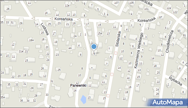 Katowice, Kokociniec, 5, mapa Katowic