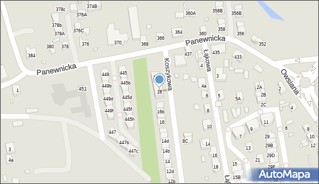 Katowice, Koszykowa, 18, mapa Katowic