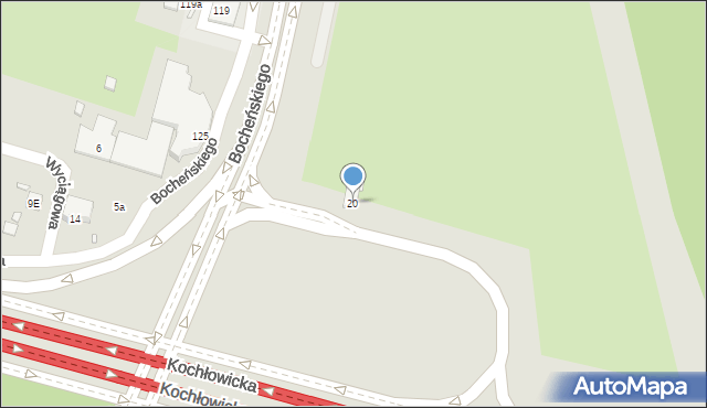 Katowice, Kochłowicka, 20, mapa Katowic