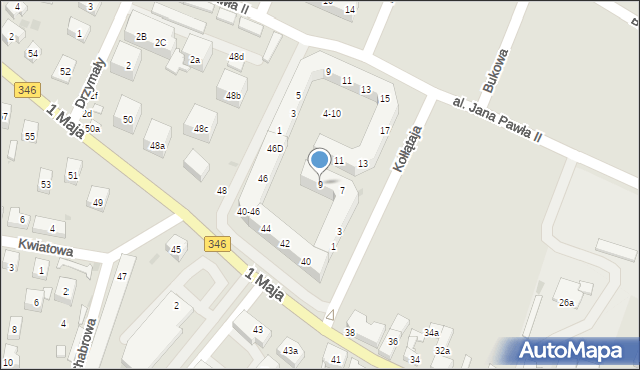 Kąty Wrocławskie, Kołłątaja Hugo, 9, mapa Kąty Wrocławskie