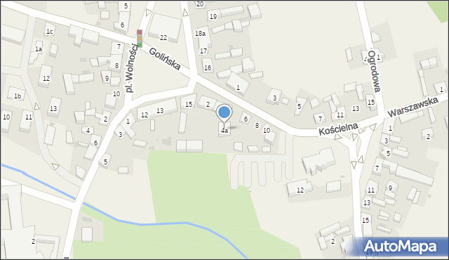 Kazimierz Biskupi, Kościelna, 4a, mapa Kazimierz Biskupi