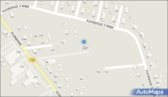 Kazimierza Wielka, Kolejowa, 100b, mapa Kazimierza Wielka