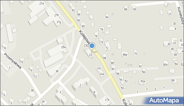 Kazimierza Wielka, Kolejowa, 23a, mapa Kazimierza Wielka
