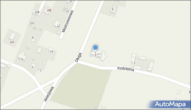 Kazuń-Bielany, Kościelna, 1, mapa Kazuń-Bielany