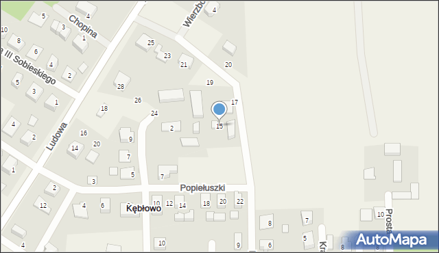 Kębłowo, Kochanowskiego Jana, 15, mapa Kębłowo