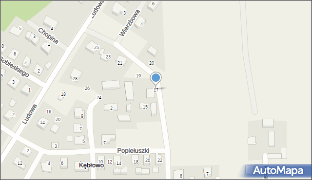 Kębłowo, Kochanowskiego Jana, 17, mapa Kębłowo