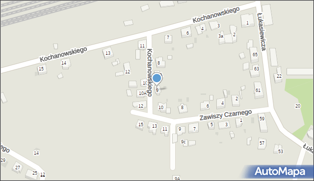 Kędzierzyn-Koźle, Kochanowskiego Jana, 9, mapa Kędzierzyna-Koźle