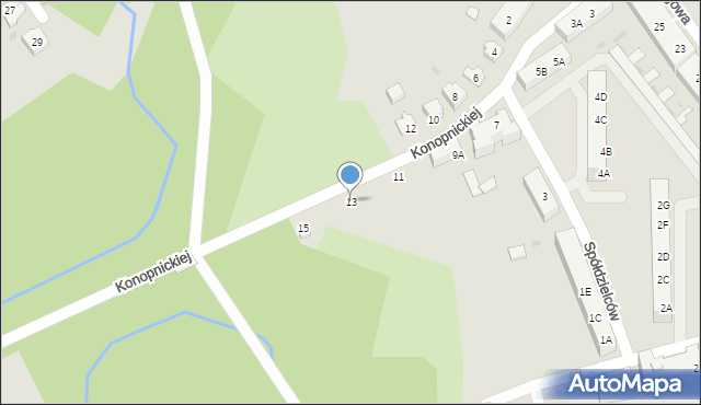 Kędzierzyn-Koźle, Konopnickiej Marii, 13, mapa Kędzierzyna-Koźle