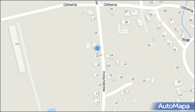 Kędzierzyn-Koźle, Kosynierów, 21, mapa Kędzierzyna-Koźle